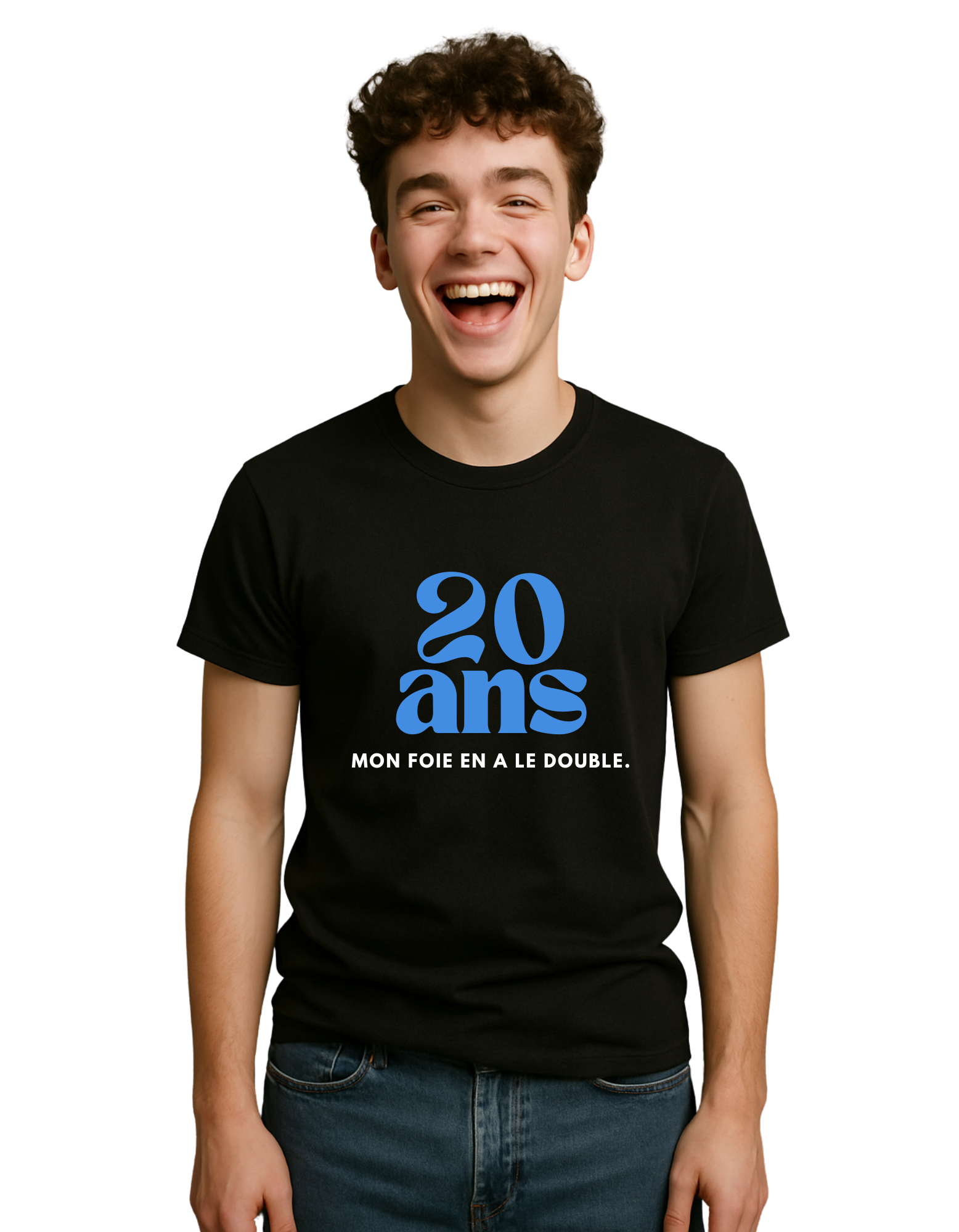 T-shirt 20 ans – Mon foie en a le double