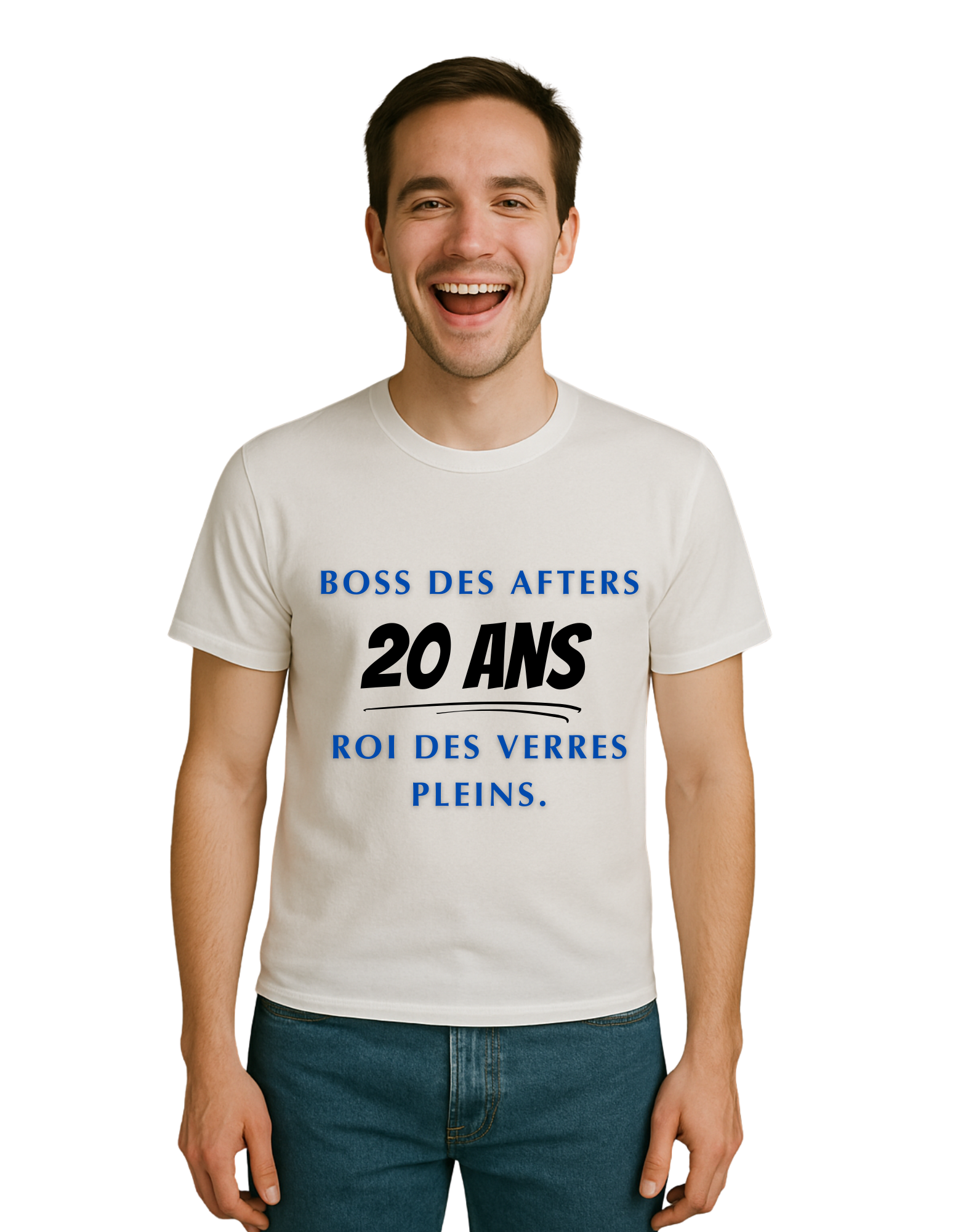 T-Shirt 20 ans - Boss des afters, roi des verres pleins