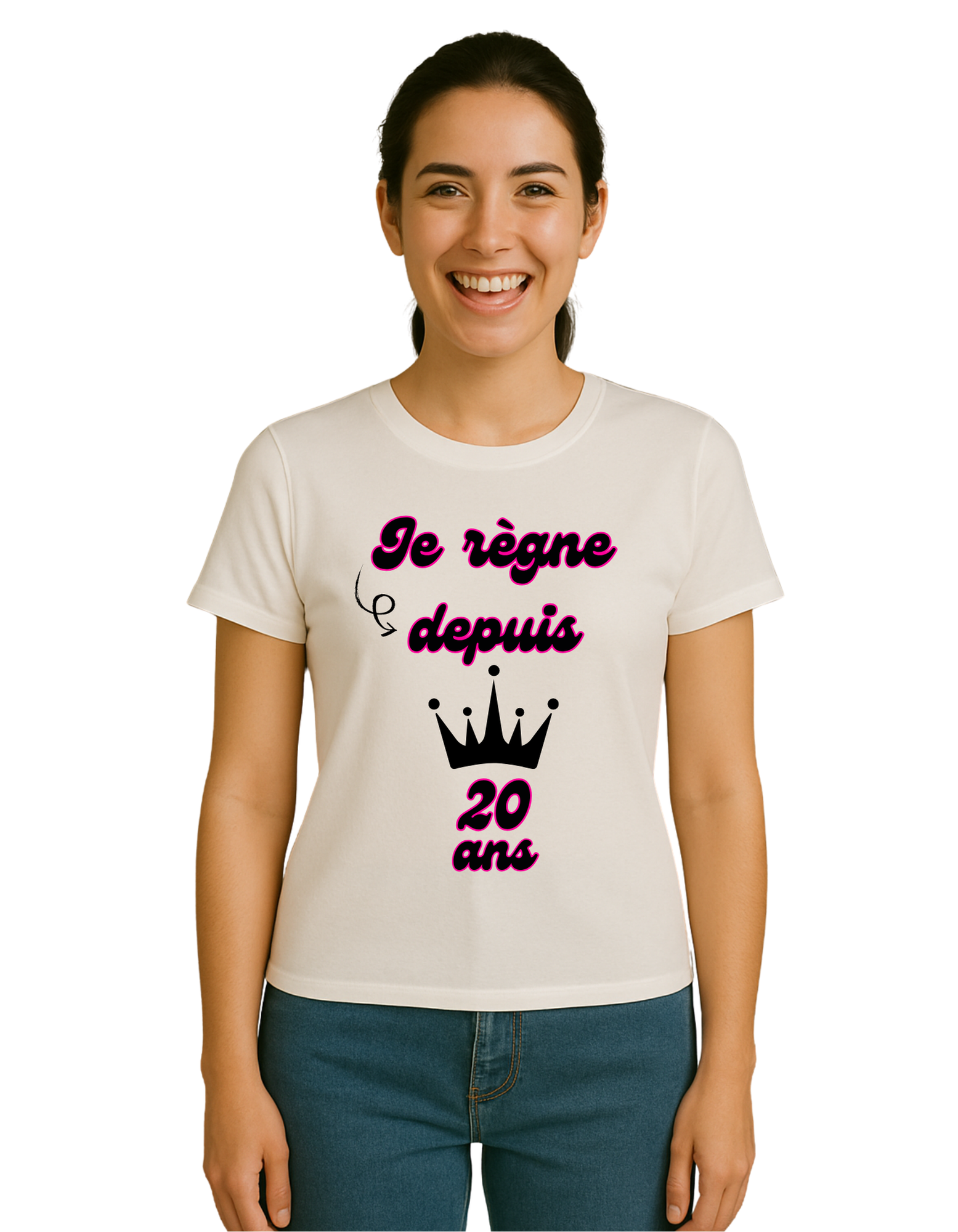 T-shirt 20 ans – Je règne depuis 20 ans